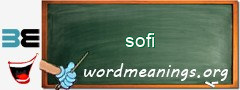 WordMeaning blackboard for sofi